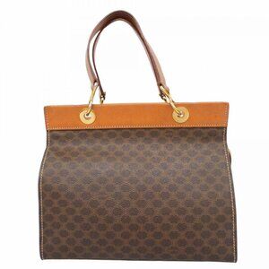 Celine Handbag Macadam Brown Gold